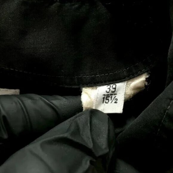 Yves Saint Laurent black long-sleeve shirt men size 15.5 - Picture 2 of 5